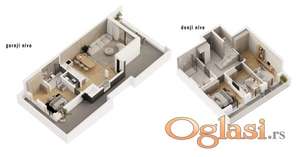NA PRODAJU - Penthouse 131m2 + terasa 60m2 , 2 garažna mesta